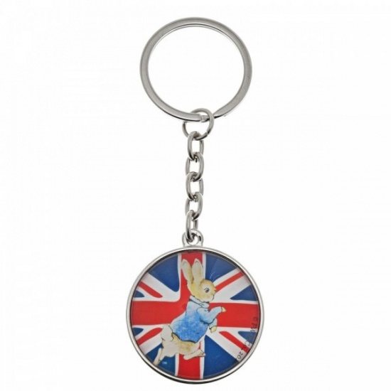 Beatrix Potter Peter Rabbit Union Jack Keyring