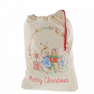 Beatrix Potter Peter Rabbit Merry Christmas Santa Toy Sack Bag