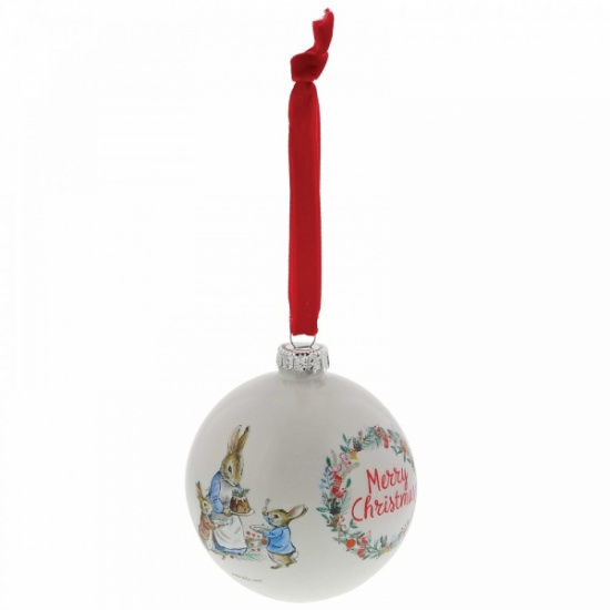 Beatrix Potter Peter & Mrs Rabbit Decorative Christmas Tree Bauble