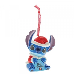 Stitch in Santa Hat Hanging Ornament Enchanted Disney