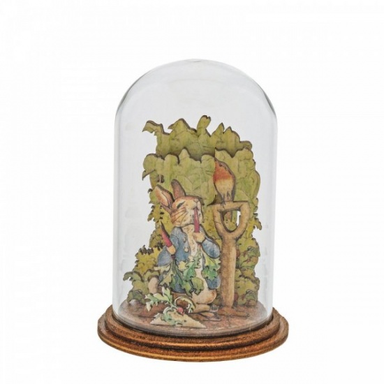Beatrix Potter - Peter Rabbit with Radishes Eco-friendly Glass Dome Decoration Gift
