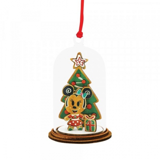 Merry Christmas Minnie Mouse Hanging Ornament Eco-friendly Glass Dome