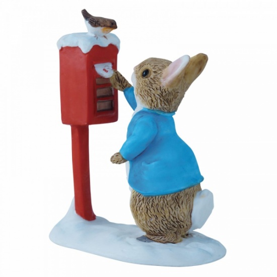 Beatrix Potter Peter Rabbit Posting a Letter Christmas Figurine