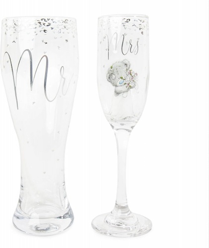 Me to You Tatty Teddy Mr & Mrs Glasses Wedding Gift Set