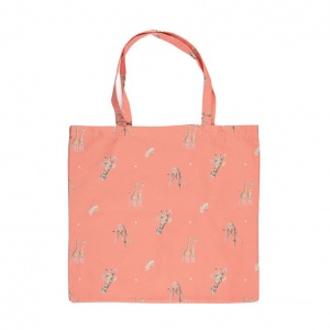 Wrendale Designs Flowers Giraffe Foldable Shopping Bag