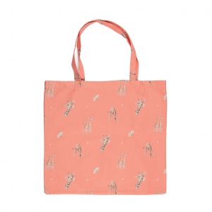 Wrendale Designs Flowers Giraffe Foldable Shopping Bag