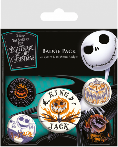 The Nightmare Before Christmas Button Badges Set of 5