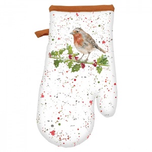 Bree Merryn Ronan Robin Christmas Oven Glove Organic Cotton Single Mitt