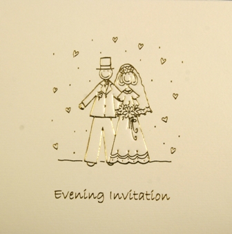 Bride & Groom Luxury Wedding Evening Invitations