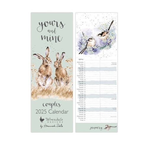 Wrendale Designs Yours and Mine Couples 2025 Calendar