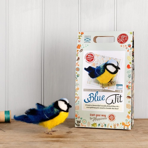 British Birds Blue Tit Needle Felting Kit by The Crafty Kit Company