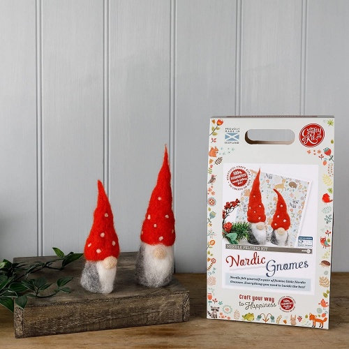 Nordic Gnomes Needle Felting Kit by the Crafty Kit Company