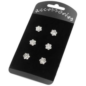 Crystal Daisy Hairpins - Pack of 6
