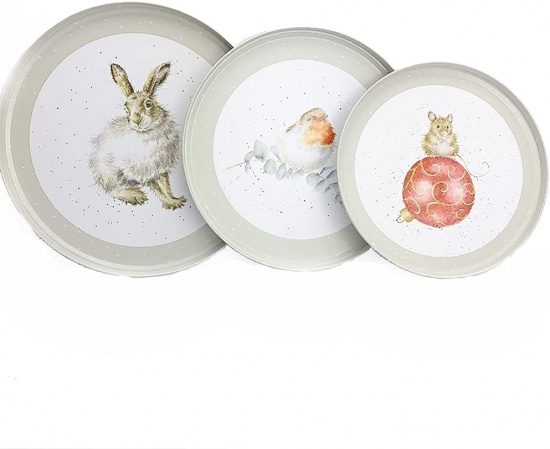 Wrendale Designs Set of 3 Christmas Cake Tins