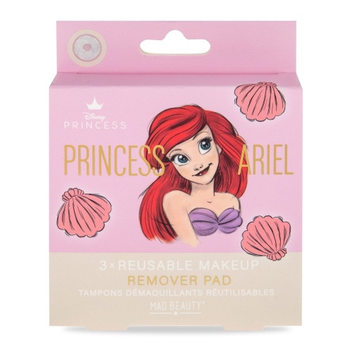 Disney Pure Princess Ariel Cleansing Pads Reusable Make-Up Remover Pads (3-Pack)