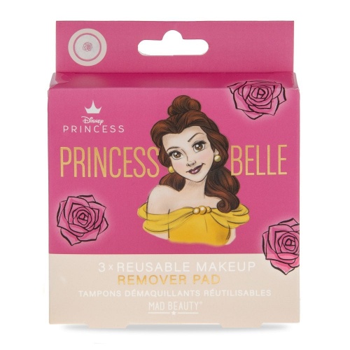 Disney Pure Princess Belle Cleansing Pads Reusable Make-Up Remover Pads (3-Pack)