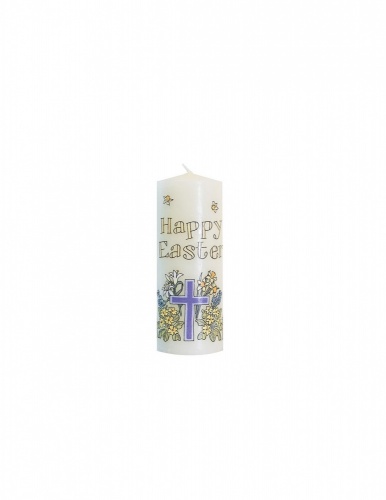 Alison Gardiner Easter Cross Pillar Candle (non-fragranced)