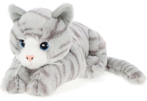 Keel Toys Keeleco Cuddle Cat Kitten Plush Soft Toy 22cm Grey