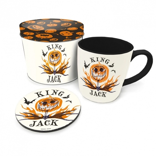 Disney The Nightmare Before Christmas King Jack Mug Coaster & Tin Gift Set