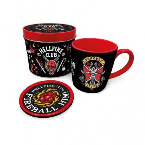 Stranger Things Hellfire Club Mug Coaster & Tin Gift Set