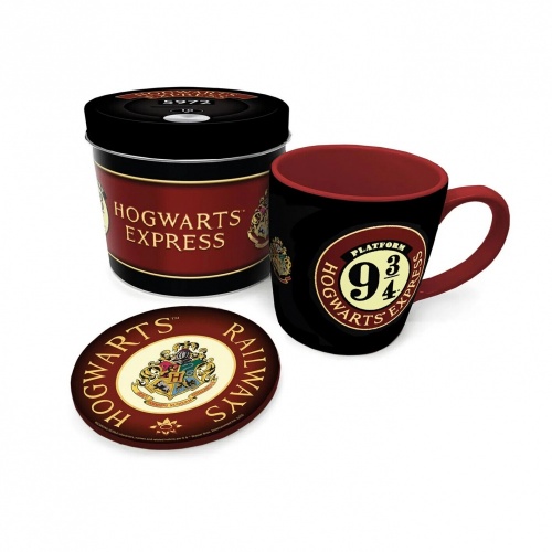Harry Potter Hogwarts Express Platform 9 3/4 Mug Coaster & Tin Gift Set