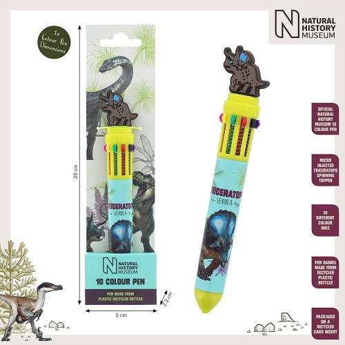Dinosaur Natural History Museum 10 Colours in 1 Multi Pen
