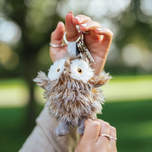 Wrendale Designs Elvis Owl Keyring Plush Soft Toy Bird