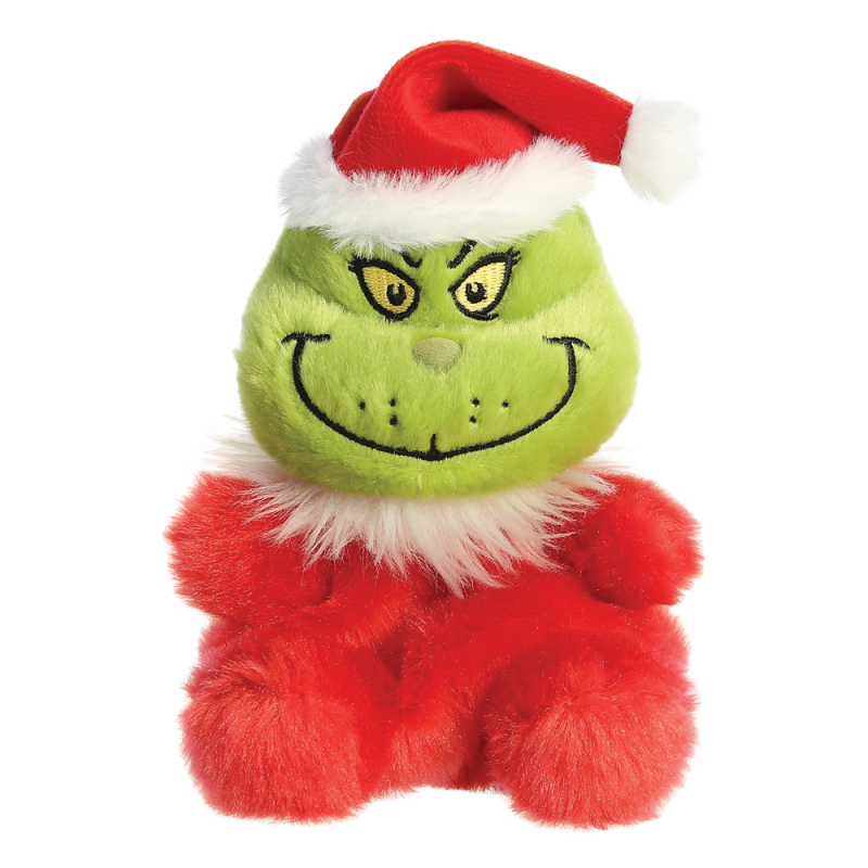 Santa Grinch Palm Pals Soft Toy plush Aurora - threelittlebears.co.uk