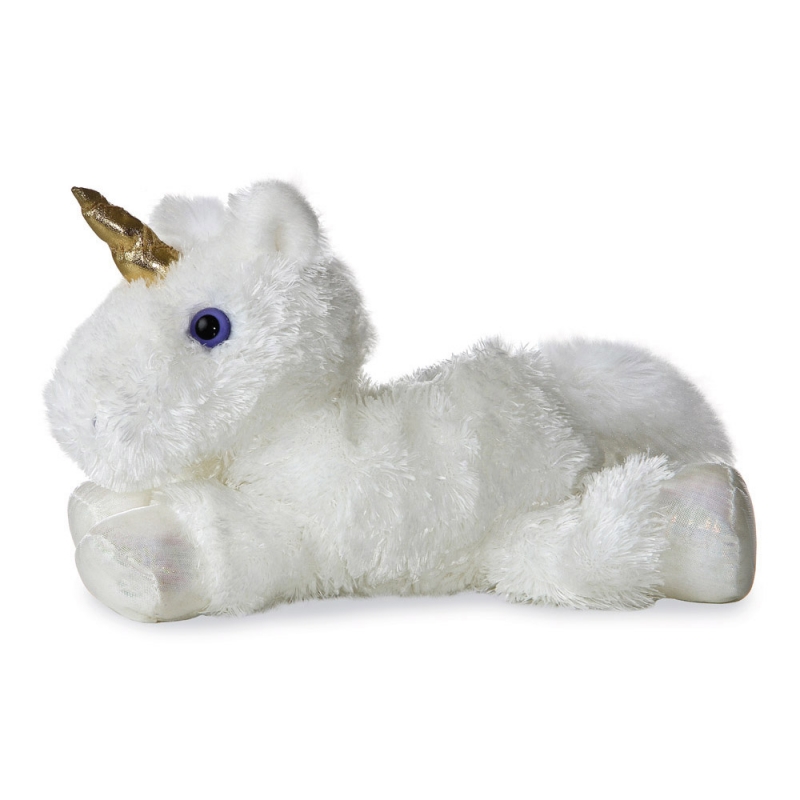 White Unicorn 8'' Flopsie soft toy by Aurora World