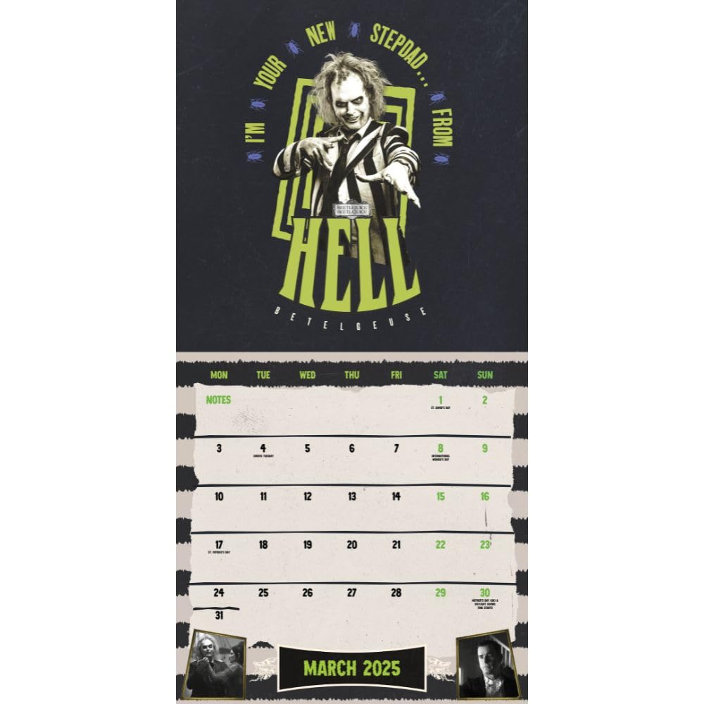 Beetlejuice 2 Movie 2025 Square Wall Calendar Officially Licensed threelittlebears.co.uk