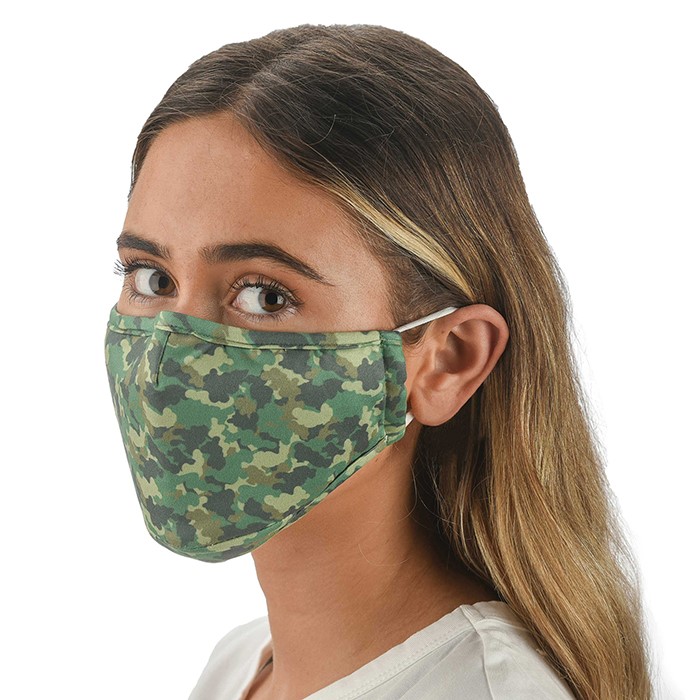 Snoozies! Camo Face Mask Covering Washable Reusable and adjustable