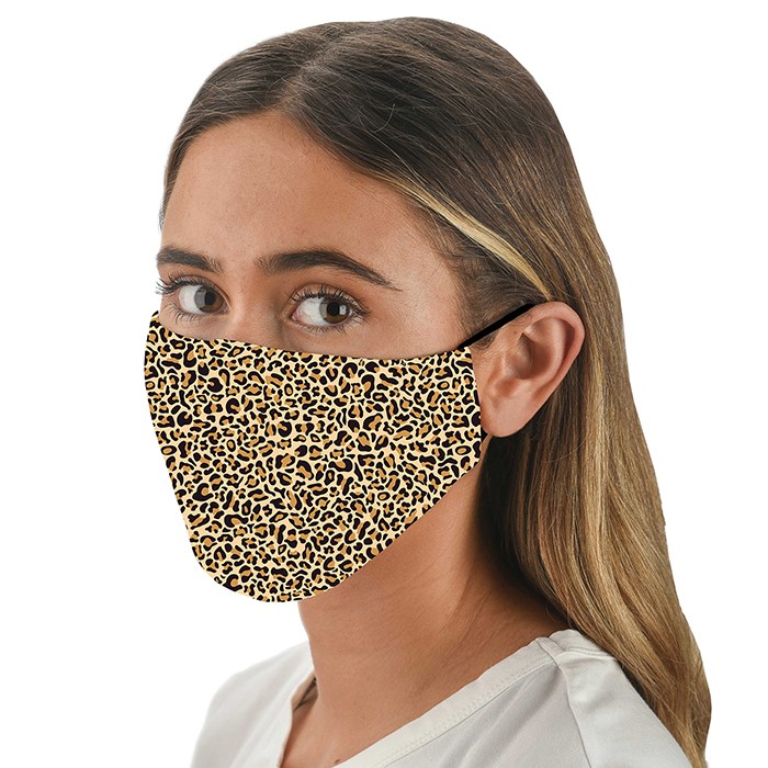 Snoozies! Leopard Print  Face Mask Covering Washable Reusable and adjustable
