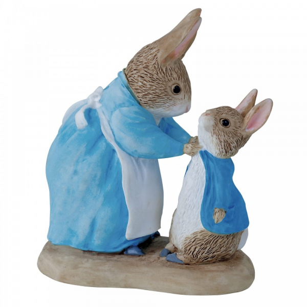 Beatrix Potter - Mrs Rabbit & Peter Figurine / Ornament
