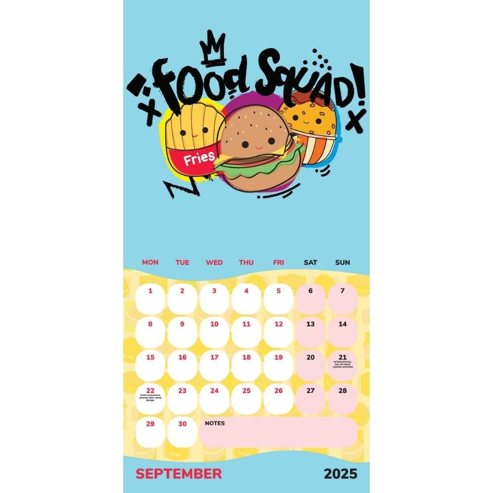 Squishmallows 2025 Wall Calendar threelittlebears.co.uk