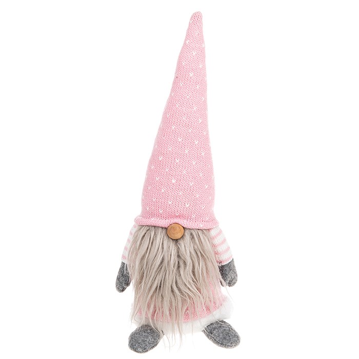 Nordic Tall Gonk Large Pink Standing Plush Christmas Decoration