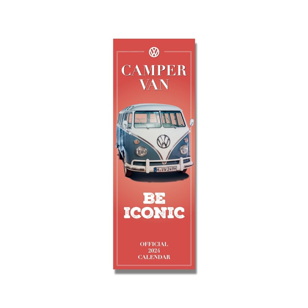 VW Camper Vans 2024 Slim Wall Calendar threelittlebears.co.uk