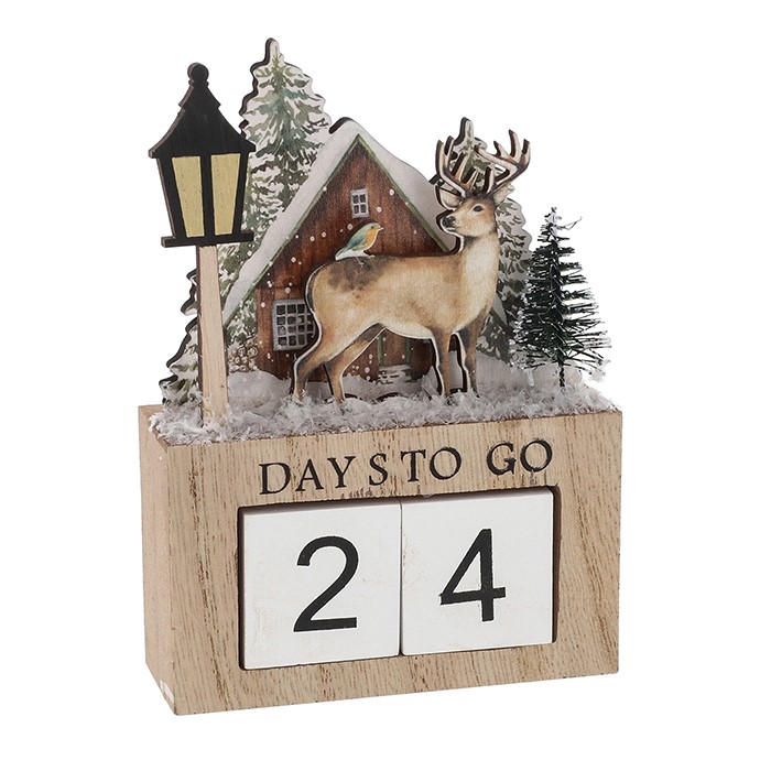 Christmas Stag Craft Wooden Advent Calendar Countdown to Christmas Stags