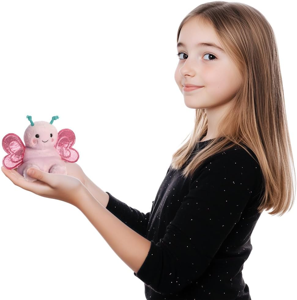 Aurora, 33777, Palm Pals Petunia Butterfly 5 In, Soft Toy, Pink