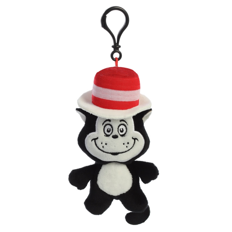 Cat In the Hat - Dr Seuss Plush Bag Clip Keychain - Brand New