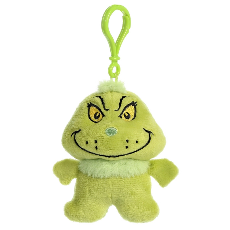 The Grinch - Dr Seuss Plush Bag Clip Keychain