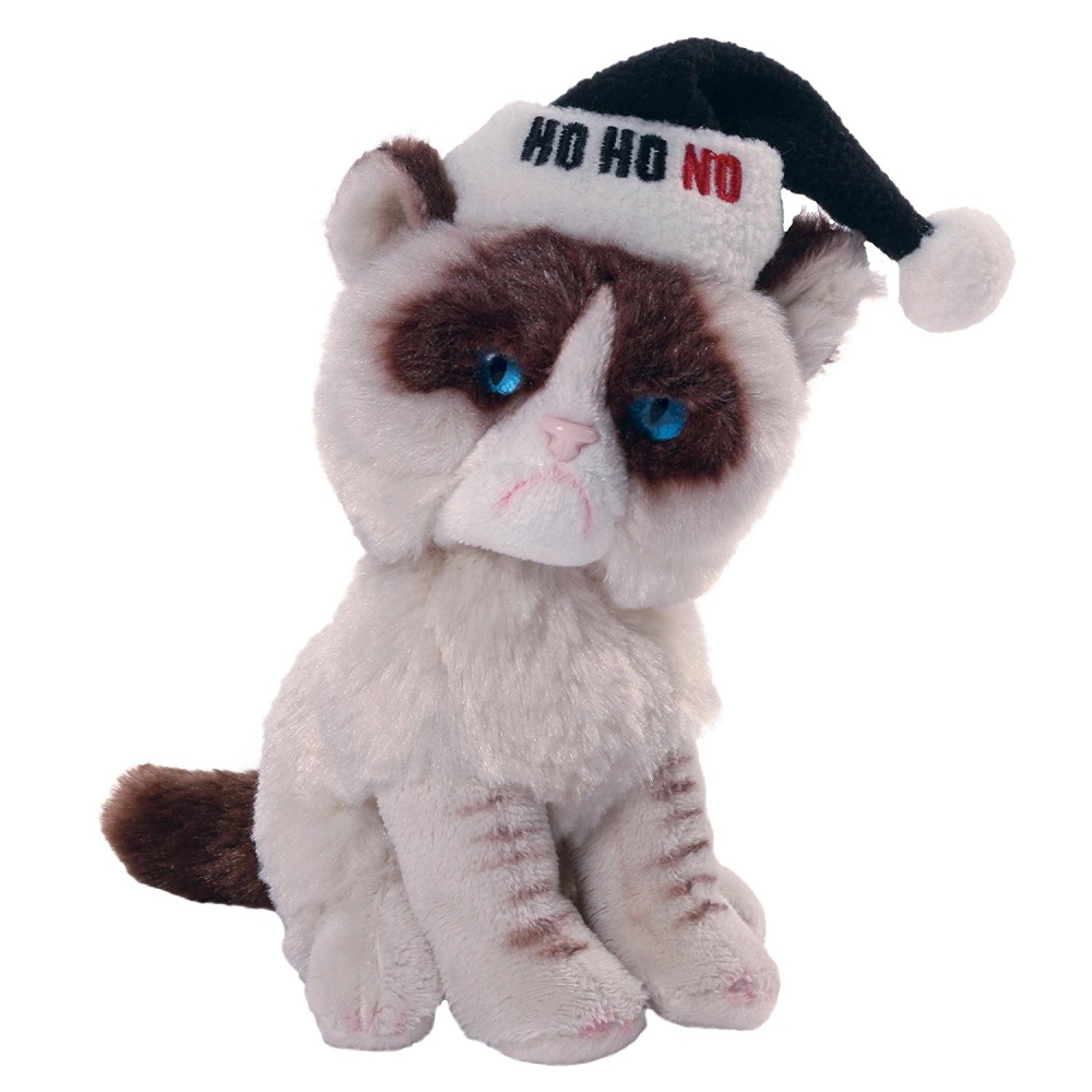 Grumpy Cat -  Christmas Holiday Ho Ho NO Plush Soft Toy - Gund - Officially Licenced