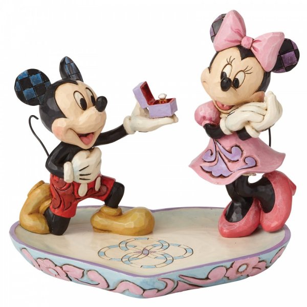 Disney Traditions A Magical Moment Mickey Proposing to Minnie Mouse Figurine
