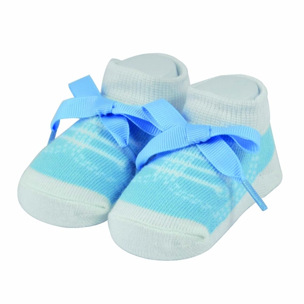 Baby Boutique - Boys Blue Trainer Socks - Gift Boxed - Newborn