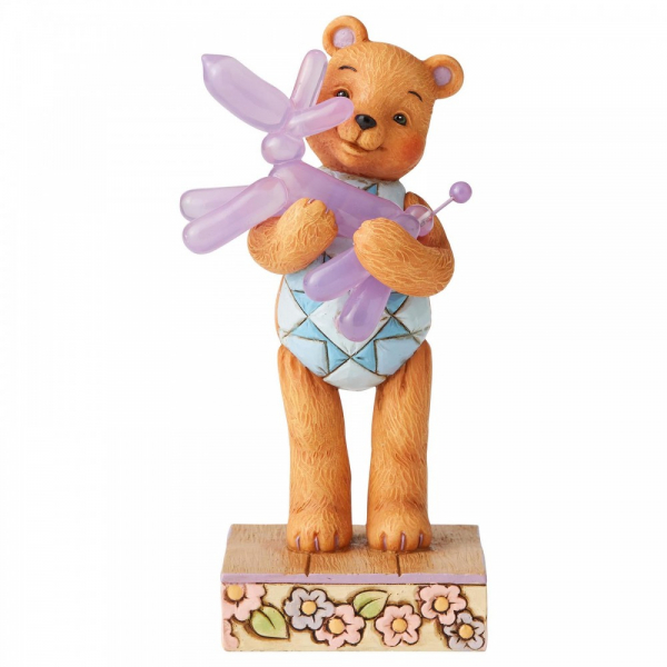 Button and Squeaky Jim Shore Bear Hugs Button Hugging Squeaky Figurine