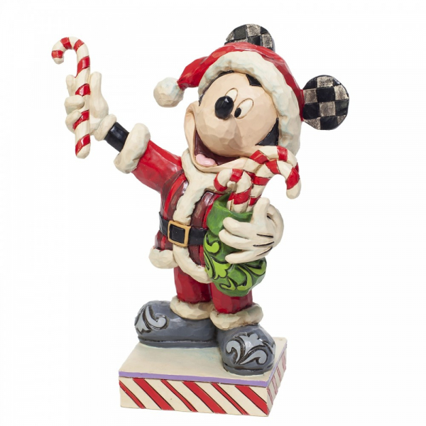 Disney Traditions Mickey Mouse with Candy Canes Figurine