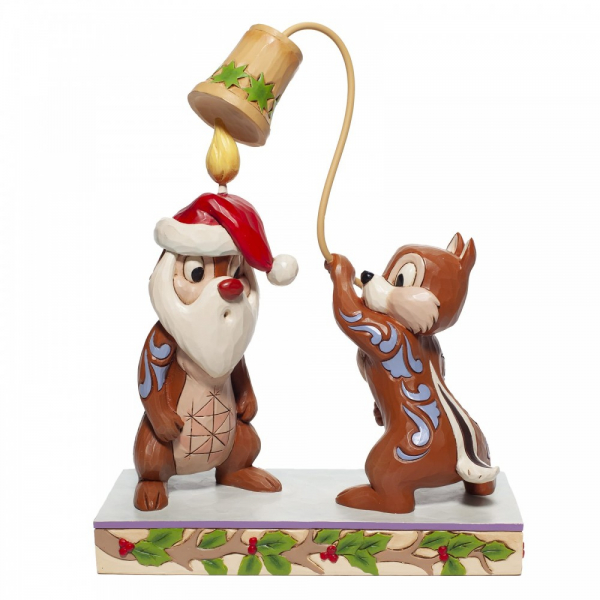 Disney Traditions Jim Shore Christmas Chip 'n Dale Figurine