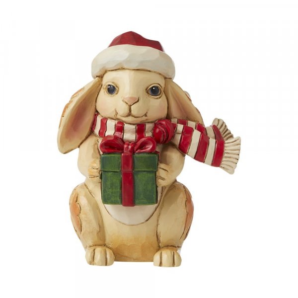 Jim Shore - Heartwood Creek Mini Christmas Bunny Figurine