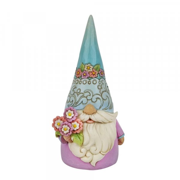 Jim Shore Heartwood Creek Gnome with Flowers Figurine