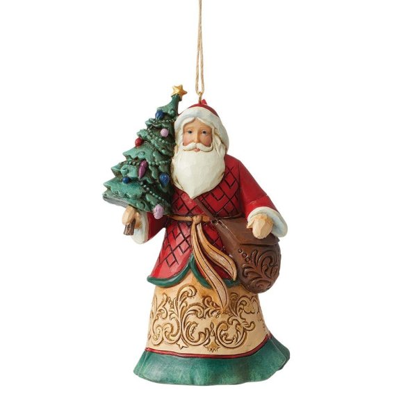 Jim Shore Santa with Tree Hanging Ornament Heartwood Creek