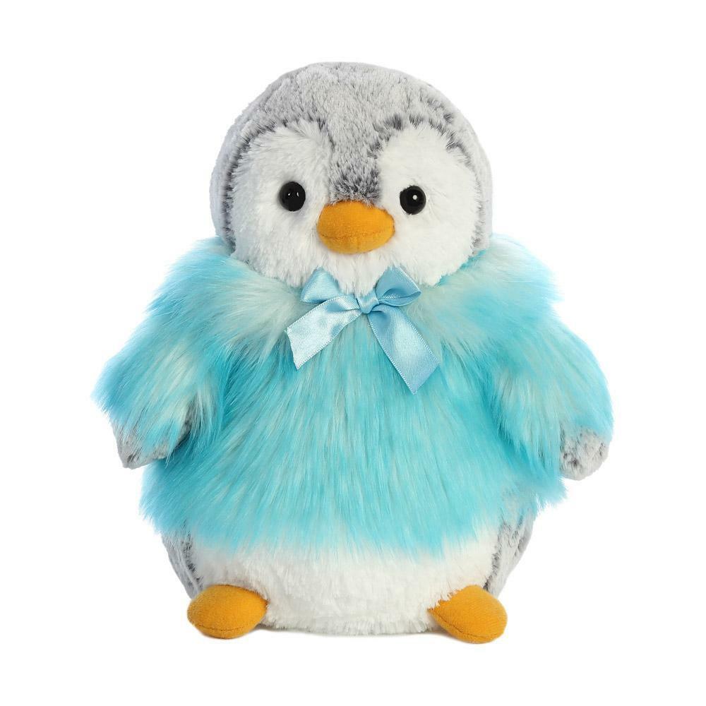 Pompom Penguin Teal Coat Plush Toy 9 inch - Aurora